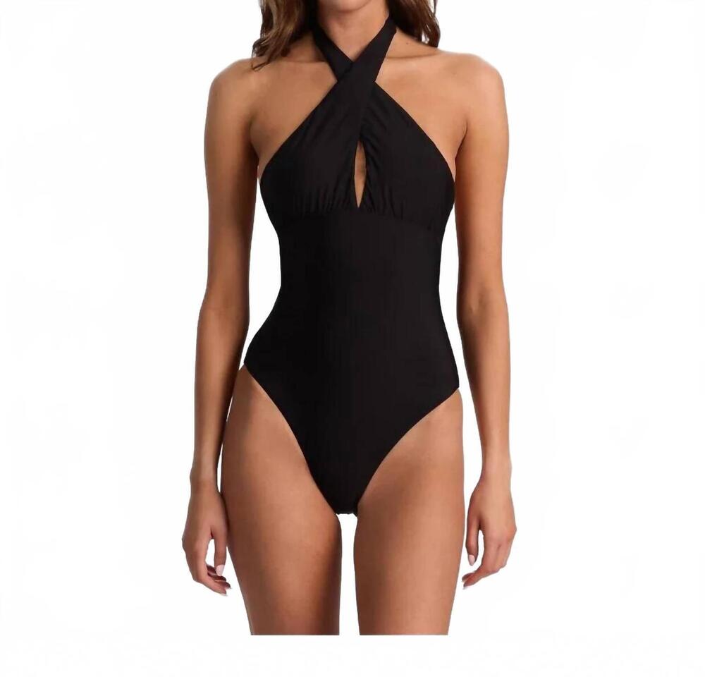NEW PQ SWIM a+o x pq cross front one piece in black